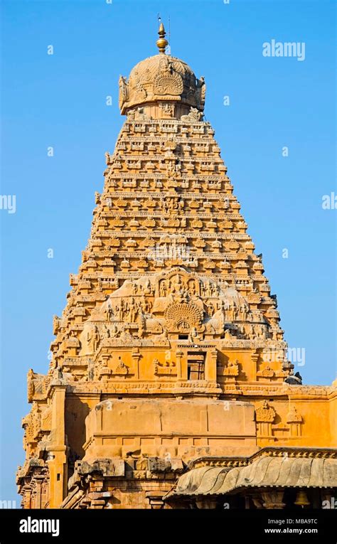 Carved Stone Vimana Of The Brihadishvara Temple Thanjavur Tamil Nadu