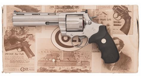 Colt Anaconda Double Action Revolver With Case And Box Rock Island