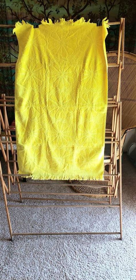Bath sheet / oversized towel. 70s Bright Yellow Towel By Tastemaker Medium Sized Bath ...