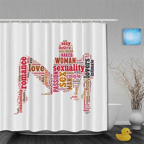 Sexy Woman Bathroom Shower Curtains Romance Love Shower Curtain