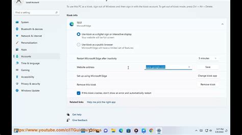 Change Microsoft Edge Kiosk Settings In Windows Youtube