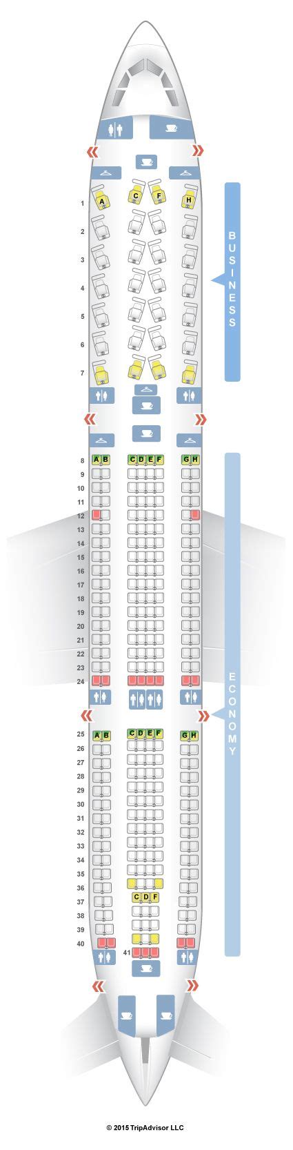 Seatguru Seat Map Us Airways Airbus A330 300 333 Seatguru Map Airbus