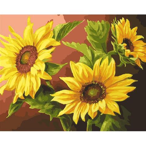 Sunflowers Diy Painting By Numbers Kit
