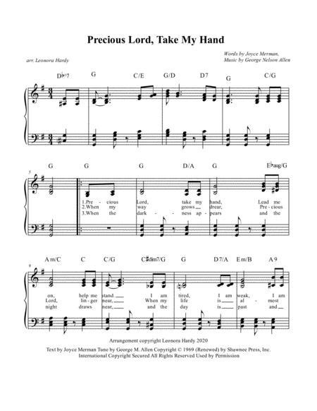 Precious Lord Take My Hand By George Nelson Allen And Joyce Merman Digital Sheet Music For