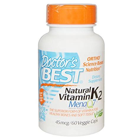 Check spelling or type a new query. Doctor's Best, Natural Vitamin K2, 45 mcg, 60 Veggie Caps ...