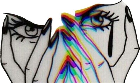 Trippy Crying Girl Sticker By Drew Smith Crying Girl