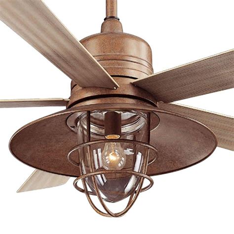 Ceiling fan lighting assemblies come in a variety of styles. 15 Inspirations Outdoor Ceiling Fans with Copper Lights
