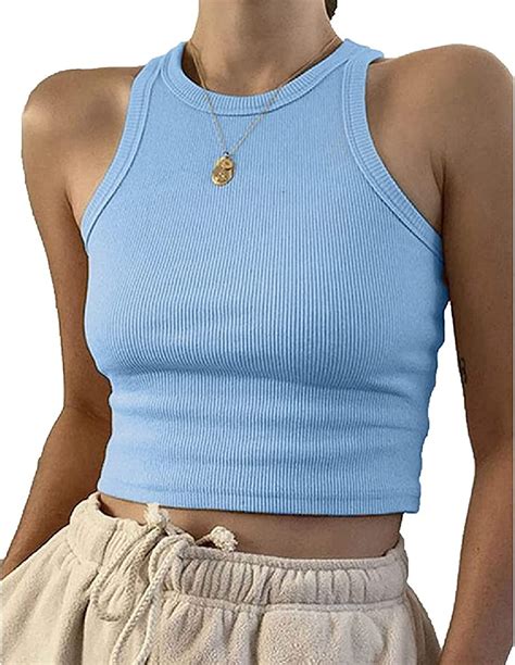 Angelspace Womens Tank Tops Knit Pure Color Summer Sleeveless Slim