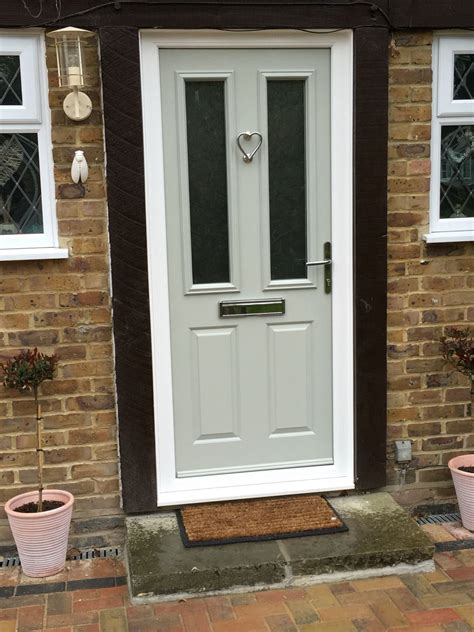 Composite Front Door In Similar Colour To Farrow And Ball French Grey