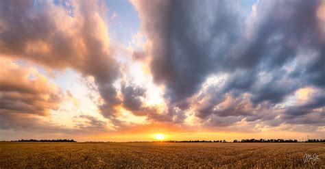 Harvest Sunset South Central Kansas Mickey Shannon Photography