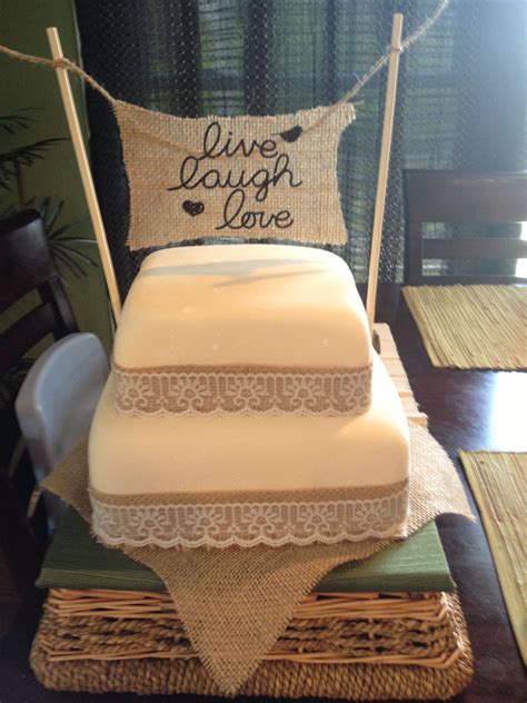 Burlap Inspired Small Wedding Cake This Is What I Have Been Looking