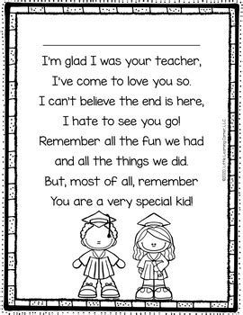 End of Year Poem from Teacher by Little Learning Corner | TpT