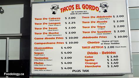 Tacos El Gordo Amazing Tacos In Vegas Foodology