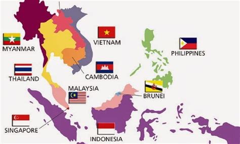 Peta Asean Lengkap Dan Negara Anggotanya Republik Seo Peta Matematika Kelas Enam Lambang