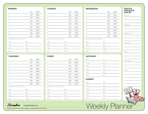 5 Weekly Planner Templates Excel Pdf Formats