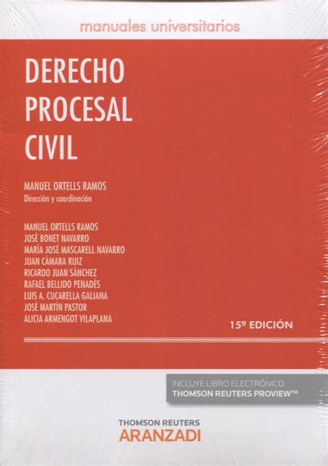 Derecho Procesal Civil Papel E Book Bellido Penadés Rafael