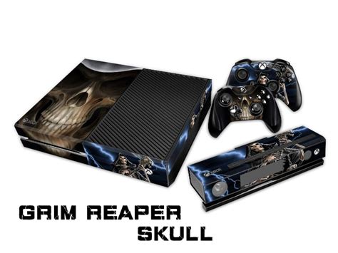New Custom Grim Reaper Skull Skin Sticker For Xbox One Console And 2