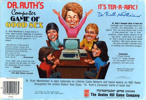 Dr Ruth S Computer Game Of Good Sex 1986 Commodore 64 Box Cover Art