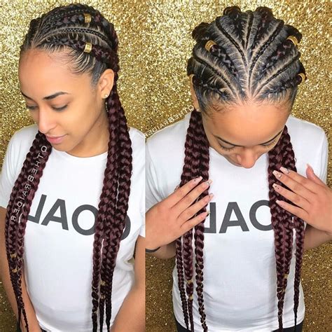 6 feed in braids hairstyles. 15 Best Collection of Thick And Thin Asymmetrical Feed-In ...