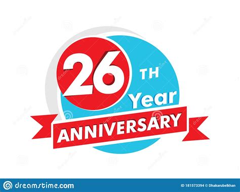 26 Years Anniversary Logotype Celebration 26th Anniversary Celebration