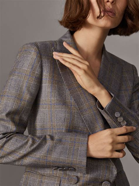 View All Blazers WOMEN Massimo Dutti Blazers For Women Checked Suit Blazer Suit