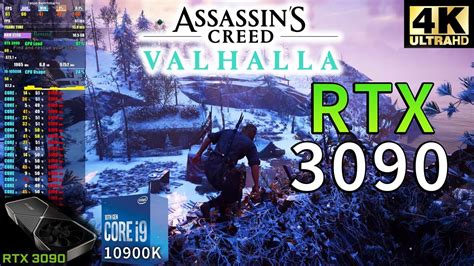 Assassin S Creed Valhalla 4K RTX 3090 I9 10900K 5 2GHz Ultra High