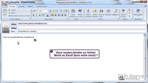 Comment Insérer Une Pièce Jointe Dans Un Email Avec Outlook 2007