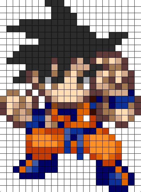 Super Saiyan Goku Perler Bead Pattern Pixel Art Dessin Pixel Dessin Images