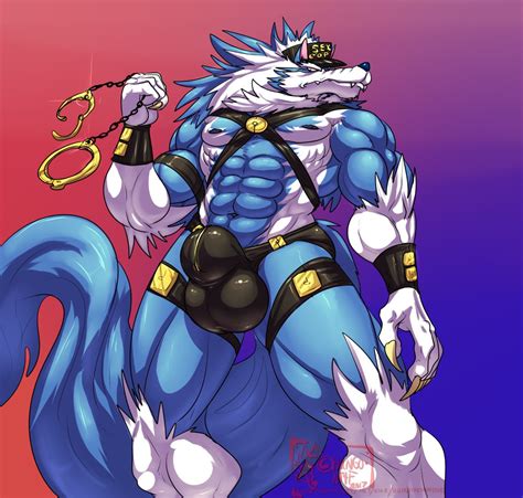 Rule 34 Anthro Blue Fur Capcom Cop Darkstalkers Furry Furry Only Gallon Handcuffs Hat