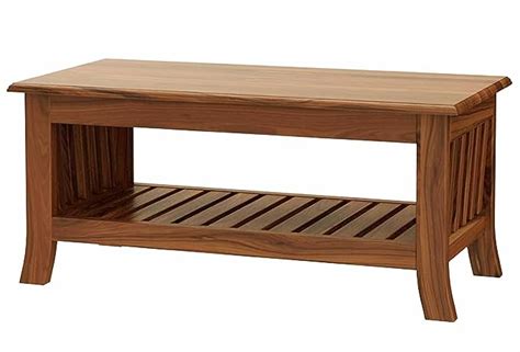 Stepinwood Rectangle Sheesham Wood Coffee Table For Living Room