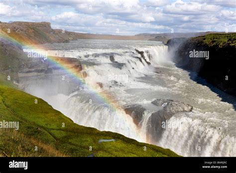 Gullfoss Waterfall Iceland Stock Photo Alamy