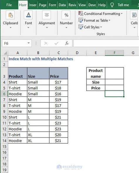 Index Match With Multiple Matches In Excel Methods Exceldemy