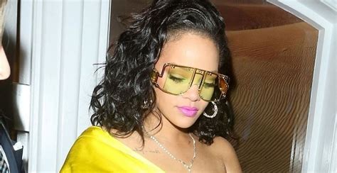 Rihanna Wore A Bright Yellow Outfit For Fenty Beauty Launch In London Fpn