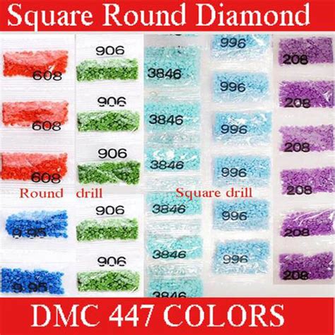 Wholesale Dmc 447 Color Full Roundsquare Drills Resin Diamonddiamond