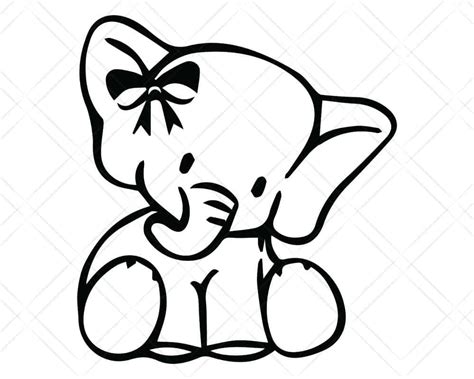 Baby Girl Elephant Svg Cut Files Scotties Designs