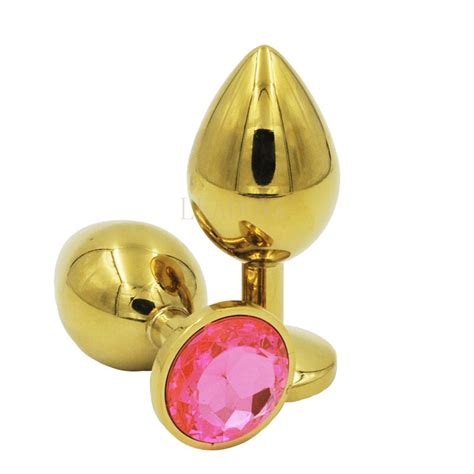 5 Pcslot Medium Size New Gold Stainless Steel Butt Anal Plug Sex Game