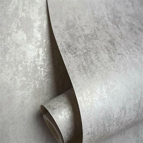 Holden Decor Statement Industrial Texture Grey Metallic Silver