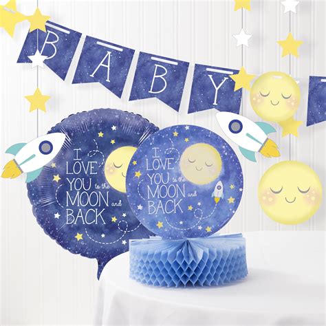 To The Moon And Back Baby Shower Decorations Kit