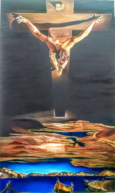 Cuadro Al òleo Réplica Del Cristo De Dalì Pinturas De Salvador Dalí Arte Cuadros