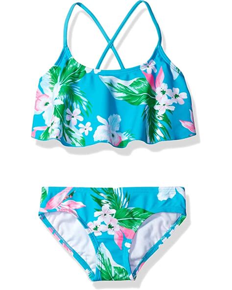 Kanu Surf Girls Alania Flounce Bikini Beach Sport 2 Piece Swimsuit