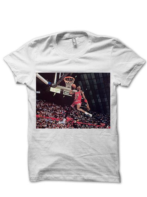 Michael Jordan Classic Dunk T Shirt Basketball Shirts Nba Celebrity T