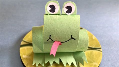 How To Make Paper Frog Paper Frog Ribbit Diy Moving Paper Toys Super
