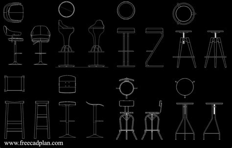 Bar Stool Dwg Cad Block In Autocad Download Free Cad Plan
