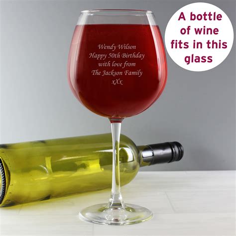 Personalised Giant Wine Glass Uk