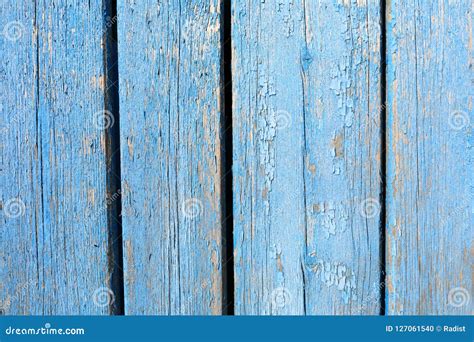 Blue Wooden Fence Stock Photo Image Of Natural Blue 127061540