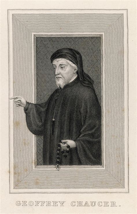 Geoffrey Chaucer English Poet 2 Drawing By Mary Evans Picture Library