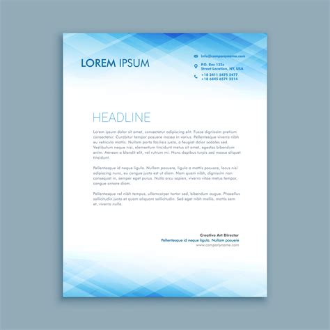This is called a letterhead document and this description normally contains the logo of the company, the name, contact details and other important details of the entity. abstract business letterhead template vector design illustratio - Download Free Vector Art ...