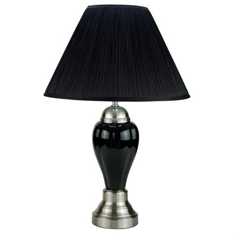 2pcs Set Ceramic Table Lamp Black Color Casye Furniture