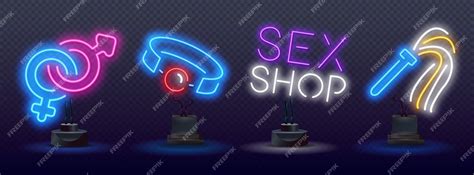 Premium Vector Sex Toys Neon Icons