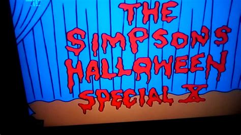 The Simpsons Treehouse Of Horror X Theme Song Youtube
